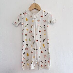 Hanna Andersson Fruit Print Shortie Sleeper Size 2T EUC